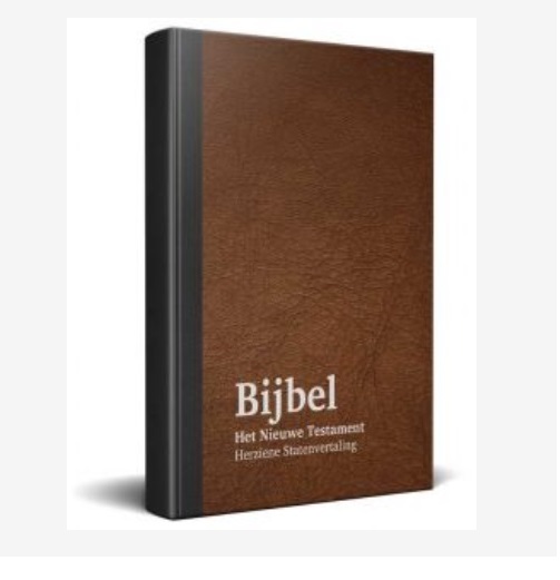 Nederlands Nieuwe Testament Bijbel – Bruin Leder met Reliëf Omslag